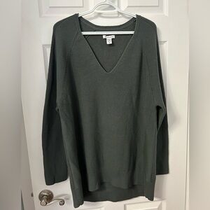 Athleta Grey V-Neck Sweater
